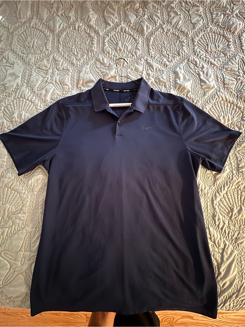 Nike Golf Men’s Navy Dri-fit Subtle Swoosh Polo - Large